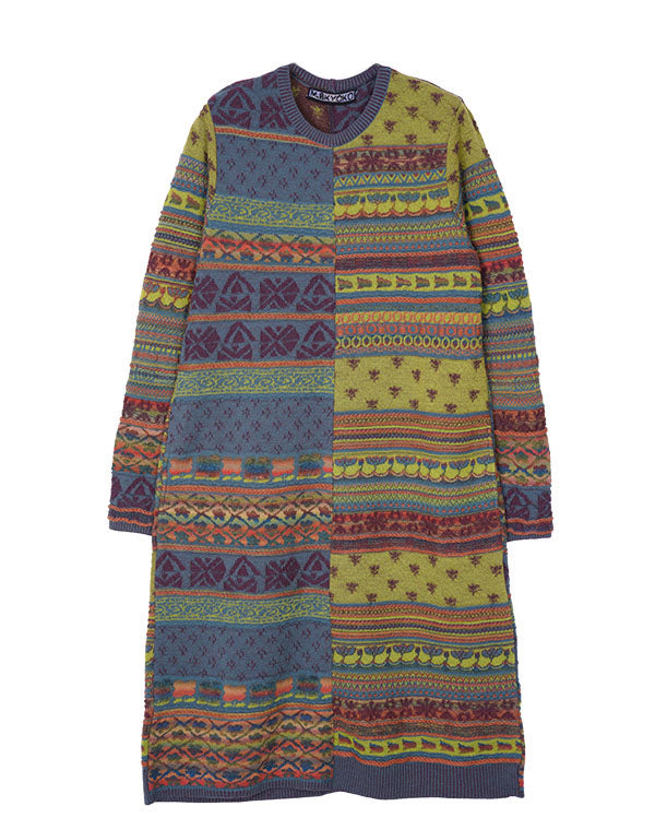 アンティークジャカード切替ワンピース / BEF01603WA – satoseni