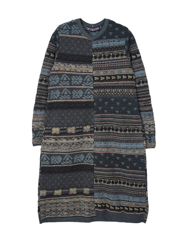 アンティークジャカード切替ワンピース / BEF01603WA – satoseni