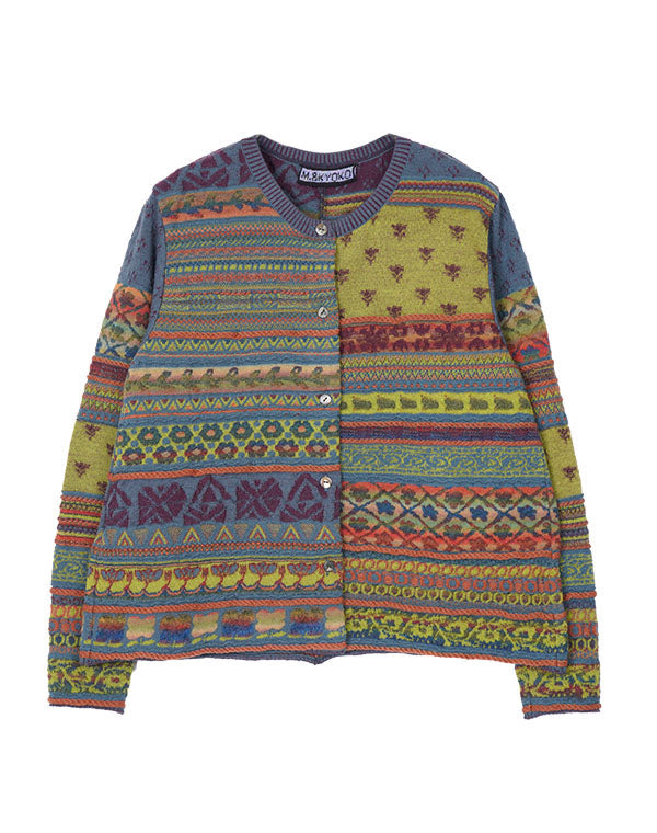 
                  
                    Load image into Gallery viewer, アンティークジャカードフレアカーディガン / BEF01604WA
                  
                