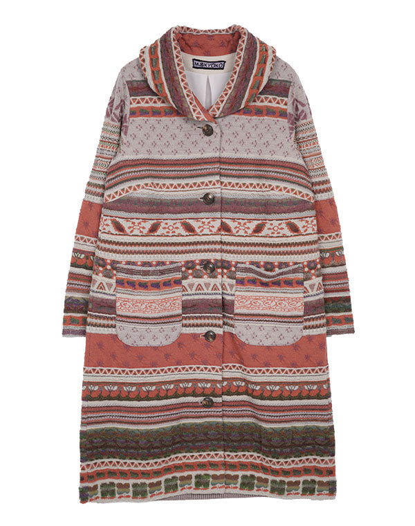 
                  
                    Load image into Gallery viewer, アンティークジャカードニットコート / BEF01605WA
                  
                