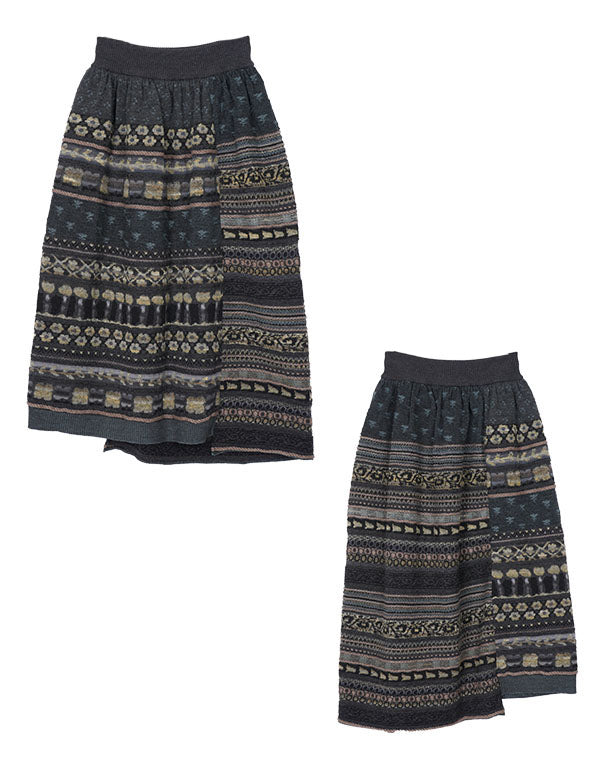 
                  
                    Load image into Gallery viewer, アンティークジャカード切替スカート / BEF01606WA
                  
                