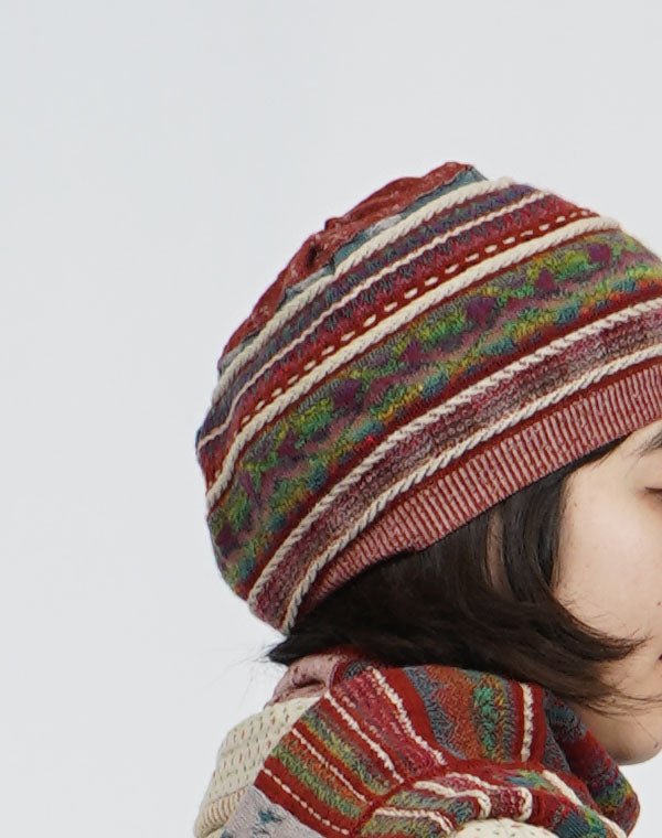 
                  
                    Load image into Gallery viewer, アンティークジャカードニットベレー帽 / BEF01609WA
                  
                