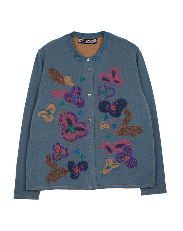 
                  
                    Load image into Gallery viewer, クローバー刺繍カーディガン / BEF01613WA
                  
                