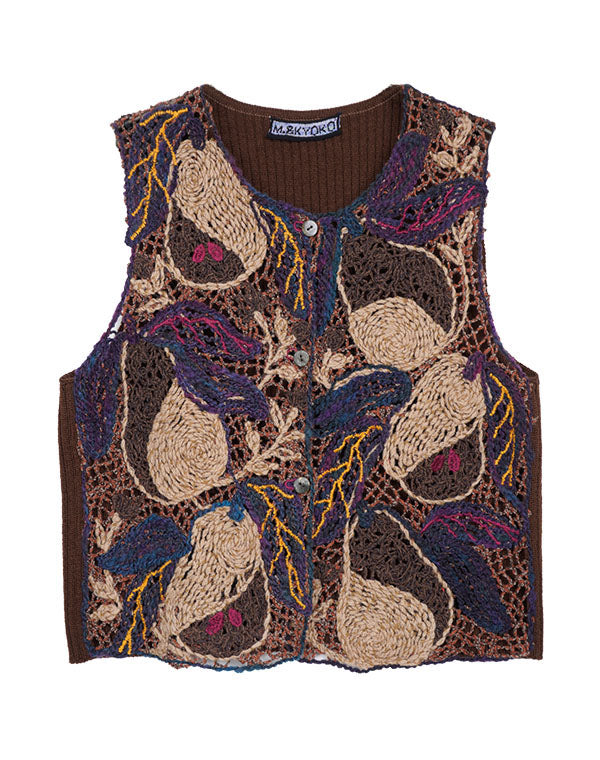 
                  
                    Load image into Gallery viewer, 洋梨刺繍ベスト / BEF01648WA
                  
                