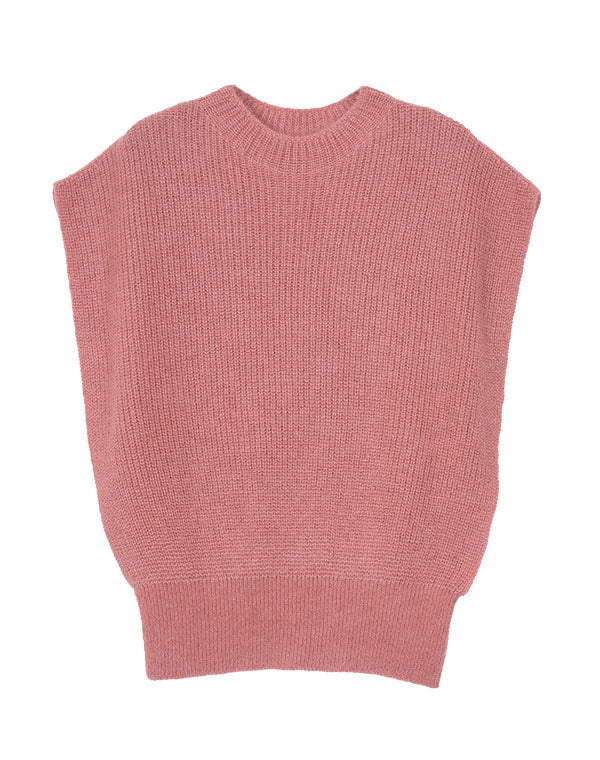 
                  
                    Load image into Gallery viewer, シルクモヘヤ畦ベスト / BEF01657WA
                  
                