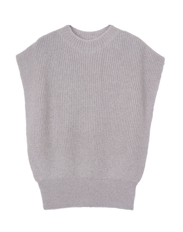 
                  
                    Load image into Gallery viewer, シルクモヘヤ畦ベスト / BEF01657WA
                  
                