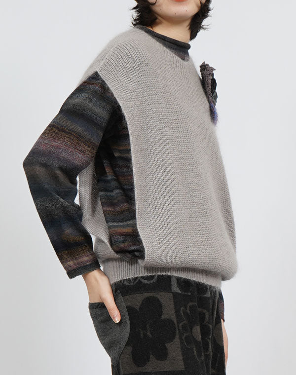 
                  
                    Load image into Gallery viewer, シルクモヘヤ畦ベスト / BEF01657WA
                  
                