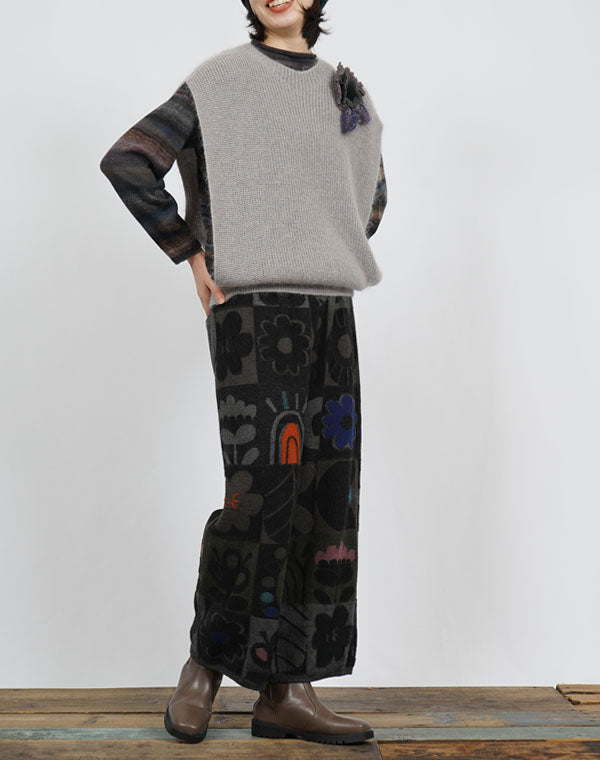 
                  
                    Load image into Gallery viewer, シルクモヘヤ畦ベスト / BEF01657WA
                  
                