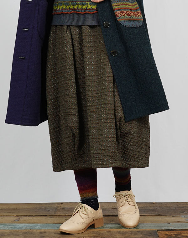 
                  
                    Load image into Gallery viewer, ドットチェックリバーシブルバルーンスカート / BEF01663WA
                  
                