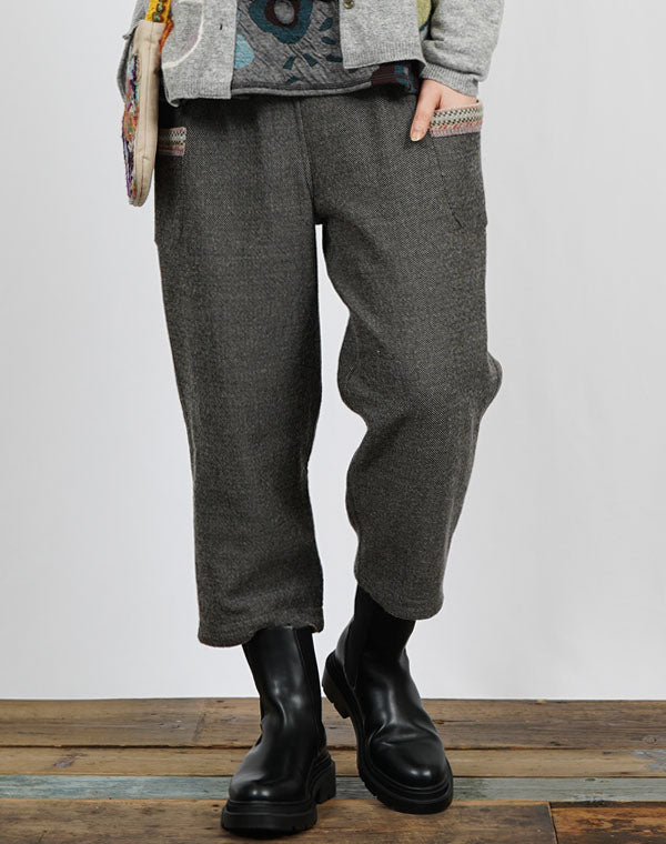 
                  
                    Load image into Gallery viewer, ウールコットンリバーシブルパンツ / BEF01667WA
                  
                