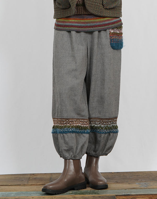 
                  
                    Load image into Gallery viewer, ニット切替バルーンパンツ / BEF01678WA
                  
                