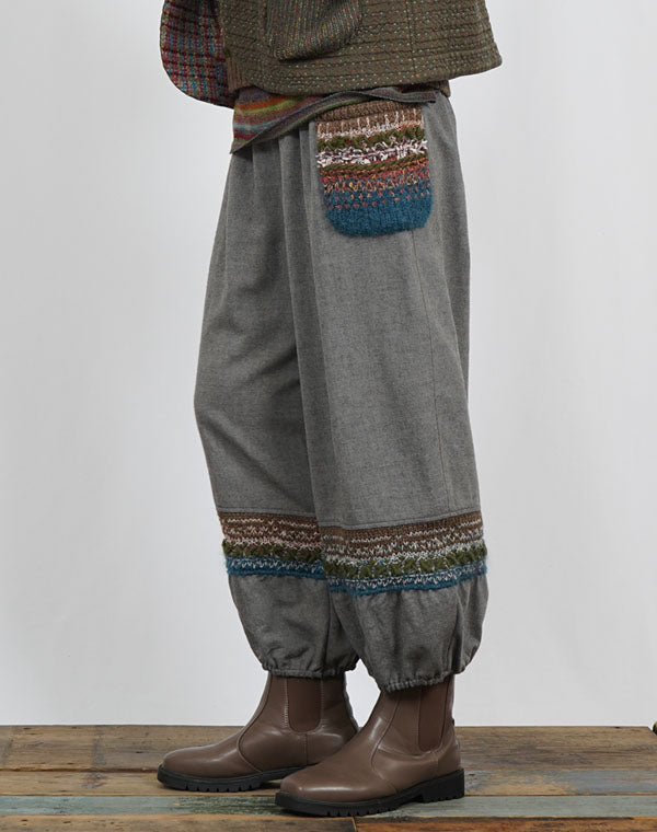 
                  
                    Load image into Gallery viewer, ニット切替バルーンパンツ / BEF01678WA
                  
                