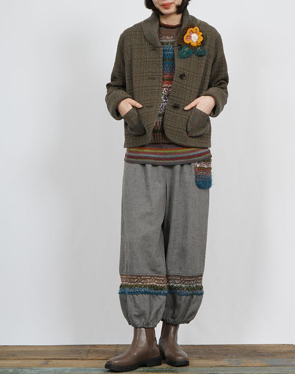 
                  
                    Load image into Gallery viewer, ニット切替バルーンパンツ / BEF01678WA
                  
                