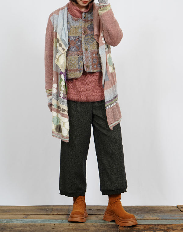 
                  
                    Load image into Gallery viewer, ニットヘムワイドパンツ / BEF01679WA
                  
                