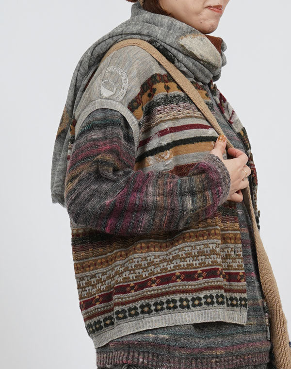 
                  
                    Load image into Gallery viewer, MIX ジャカード前開きベスト / BEF07604WA
                  
                