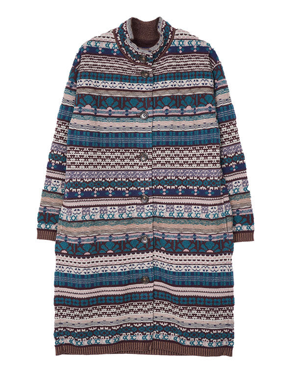 
                  
                    Load image into Gallery viewer, MIX ジャカードロングコート / BEF07605WA
                  
                