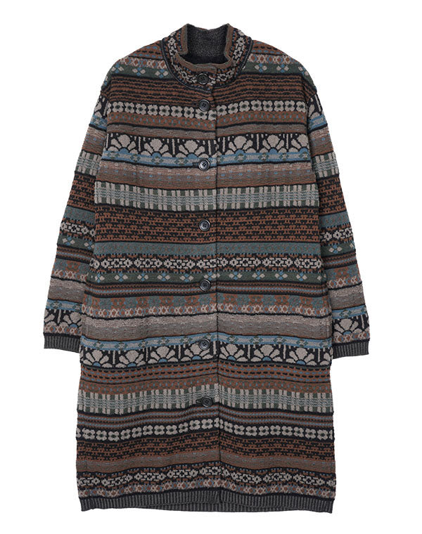 
                  
                    Load image into Gallery viewer, MIX ジャカードロングコート / BEF07605WA
                  
                