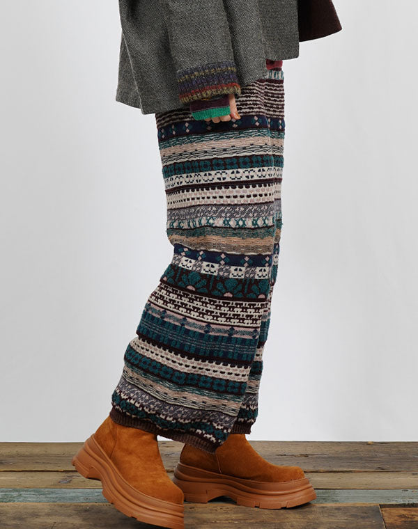 
                  
                    Load image into Gallery viewer, MIX ジャカードニットパンツ / BEF07606WA
                  
                