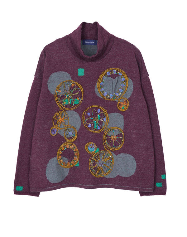 
                  
                    Load image into Gallery viewer, フラワープレート刺繍入りプルオーバー / BEF07611WA
                  
                