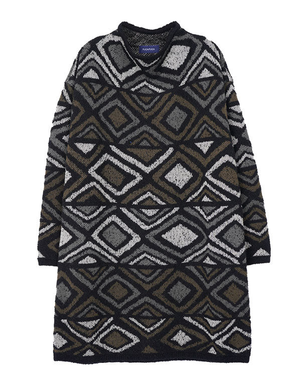 
                  
                    Load image into Gallery viewer, ダイヤ柄プードルチュニック / BEF07623WA
                  
                