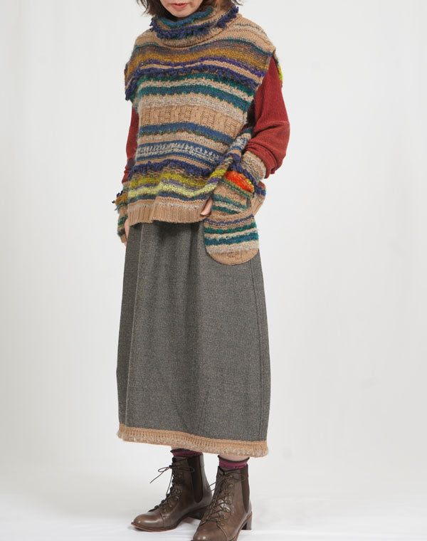 
                  
                    Load image into Gallery viewer, MIX ボーダーベスト / BEF07628WA
                  
                