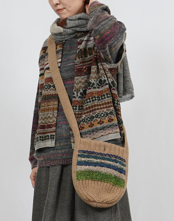 
                  
                    Load image into Gallery viewer, MIXボーダーショルダーバッグ / BEF07631WA
                  
                