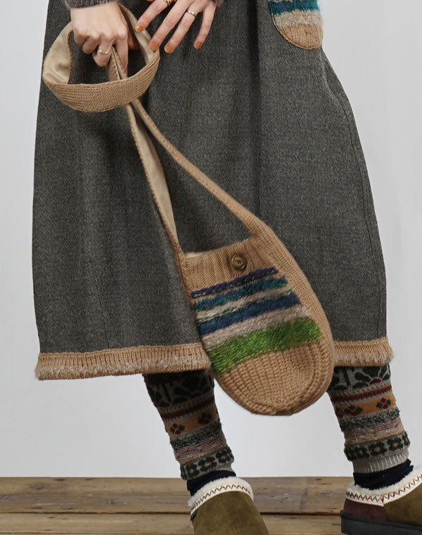 
                  
                    Load image into Gallery viewer, MIXボーダーショルダーバッグ / BEF07631WA
                  
                