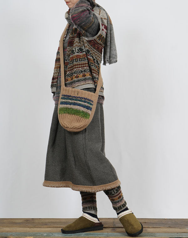 
                  
                    Load image into Gallery viewer, MIXボーダーショルダーバッグ / BEF07631WA
                  
                