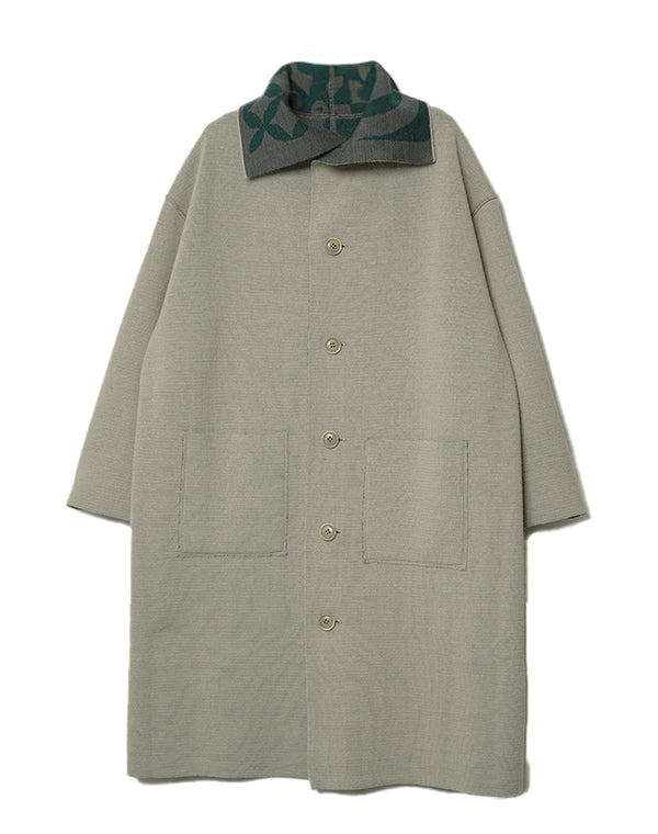 
                  
                    Load image into Gallery viewer, 幾何学タイル柄リバーシブルロングコート / BEF07642WA
                  
                