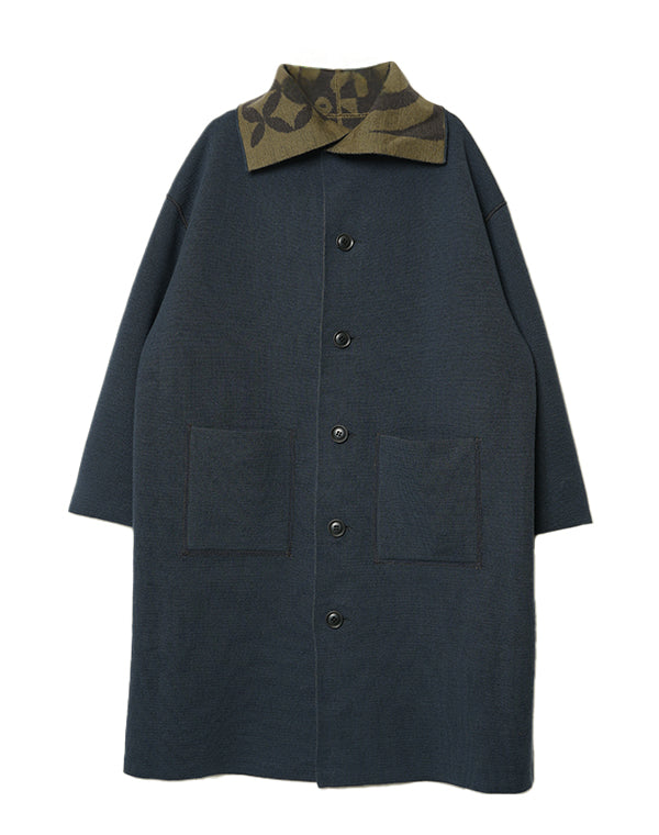 
                  
                    Load image into Gallery viewer, 幾何学タイル柄リバーシブルロングコート / BEF07642WA
                  
                