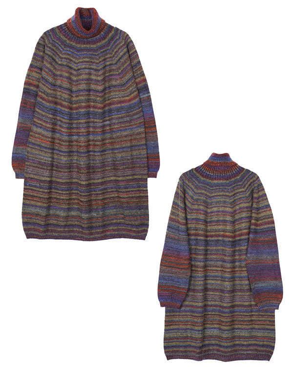 
                  
                    Load image into Gallery viewer, カラーグラデーションシームレスタートルネックチュニック / BEF07645WA
                  
                