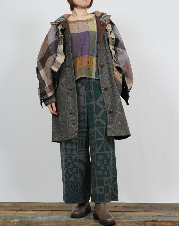 
                  
                    Load image into Gallery viewer, 袋チェックリバーシブルベスト / BEF07648WA
                  
                