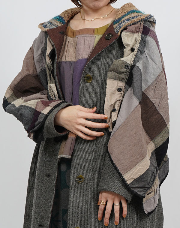 
                  
                    Load image into Gallery viewer, 袋チェックリバーシブル3WAYショール / BEF07652WA
                  
                