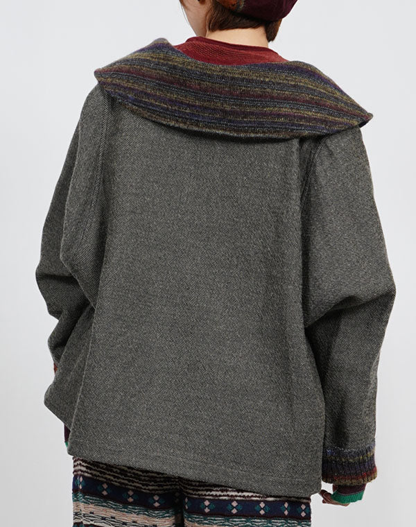 
                  
                    Load image into Gallery viewer, ウールコットンリバーシブルワイドコート / BEF07653WA
                  
                