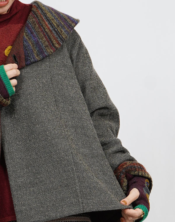 
                  
                    Load image into Gallery viewer, ウールコットンリバーシブルワイドコート / BEF07653WA
                  
                