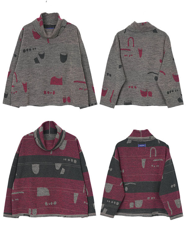 
                  
                    Load image into Gallery viewer, ポケットドット柄ジャージーリバーシブルプルオーバー / BEF07662WA
                  
                