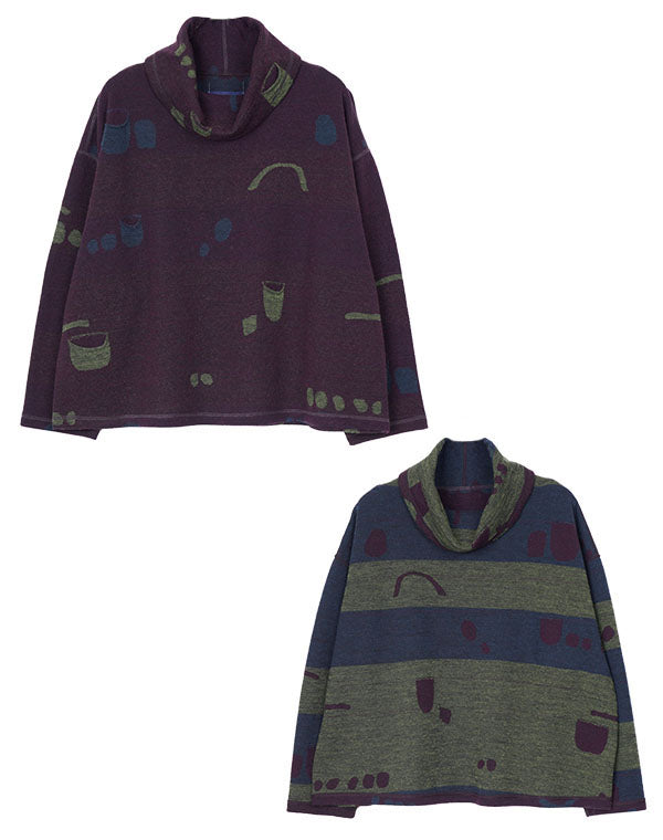 
                  
                    Load image into Gallery viewer, ポケットドット柄ジャージーリバーシブルプルオーバー / BEF07662WA
                  
                