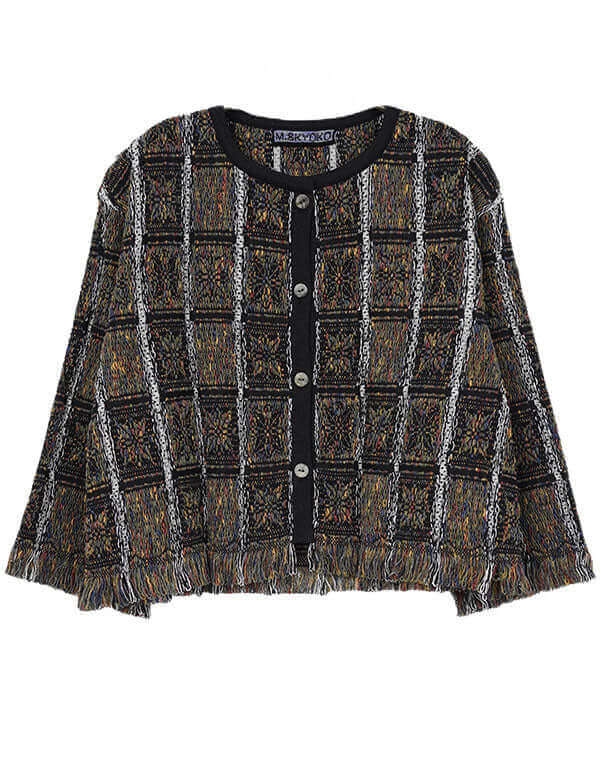 佐藤繊維　カーディガン タイルインレイカーディガン / BEH01019WA 佐藤繊維の