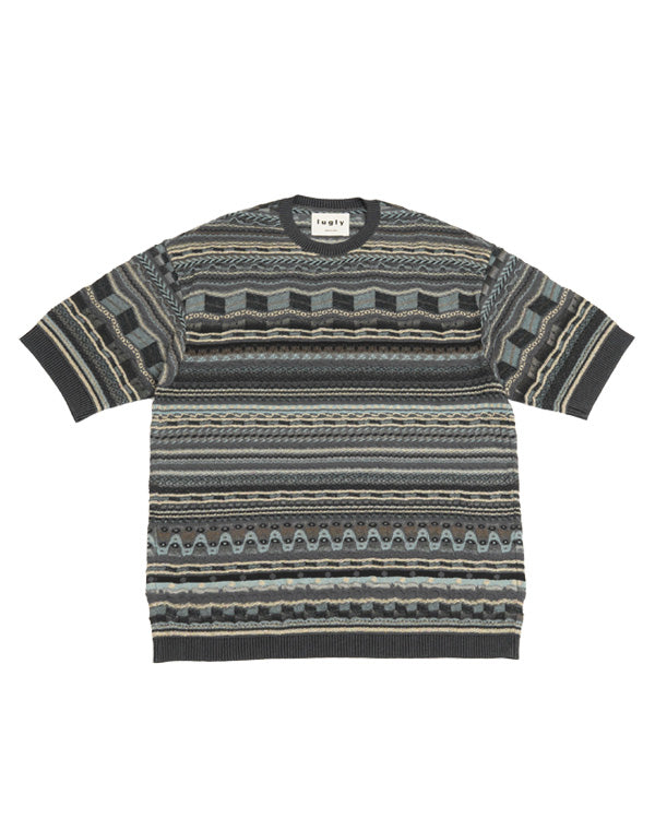 
                  
                    Load image into Gallery viewer, Striped Pattern S/S T-shirt / BEH25001UA
                  
                