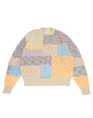 
                  
                    Load image into Gallery viewer, Patchwork Crewneck Sweater / BEH25003UA
                  
                