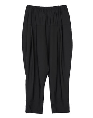 極美品 M &KYOKO タックギャザー サルエルパンツ フリー ブラック 極美