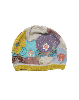 ☆新品☆ 佐藤繊維 Ｍasaki Kyoko フラワー刺繍デザイン ニット帽 M.&KYOKO エムアンドキョーコ｜ふわふわ花刺繍ニット帽｜Cross it off