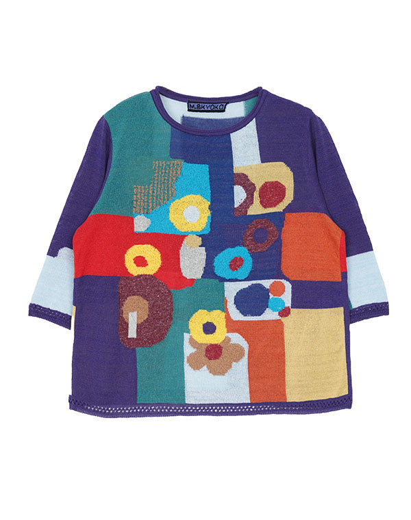 ☆新品☆ 定価¥41,800 M.＆KYOKO フラワー刺繍デザインプルオーバー まるフラワープルオーバー / BFN01218WA｜ M.&KYOKO(エムアンド
