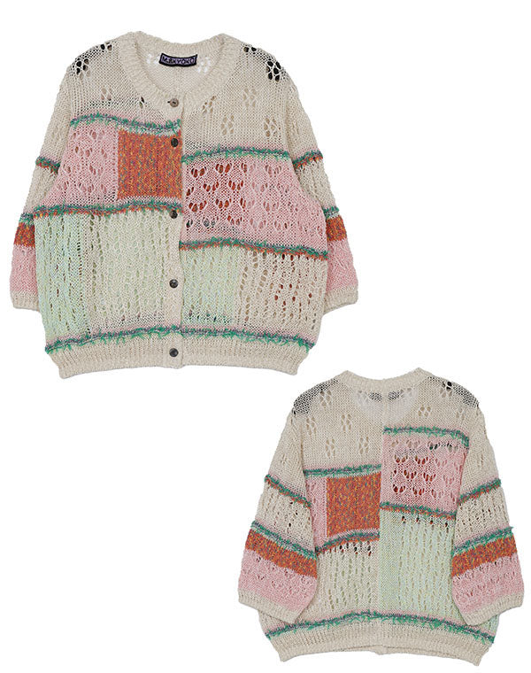 すかしブロックカーディガン / BFN01229WA – satoseni online store