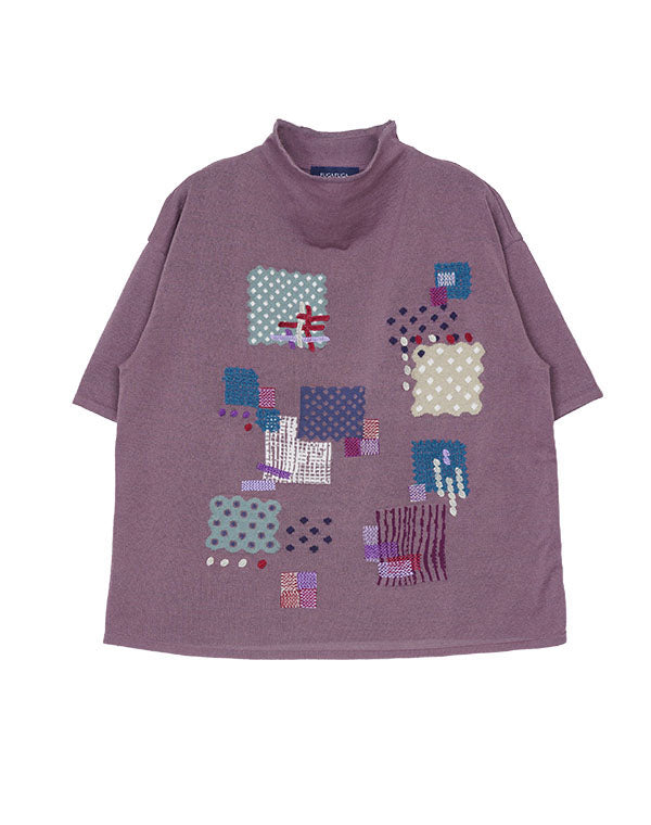 パッチワーク柄刺繍入りプルオーバー / BFN07208WA – satoseni online
