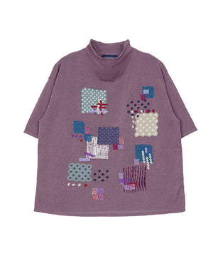 パッチワーク柄刺繍入りプルオーバー / BFN07208WA – satoseni online