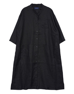 フレンチリネンスタンドカラーシャツワンピース / BFN07245WA｜ M