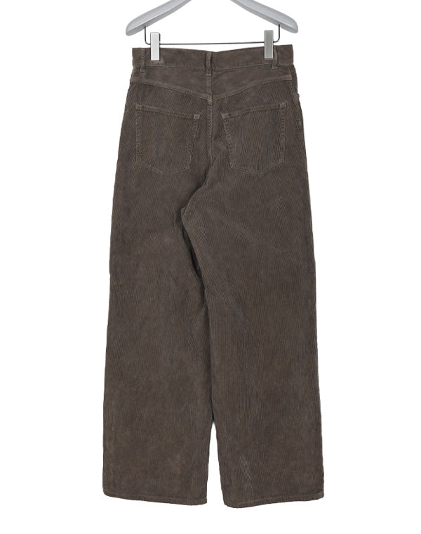 AURALEE / WOMEN GARMENT-DYED FINX CORDUROY 5P WIDE PANTS