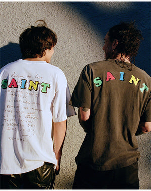 SAINT Mxxxxxx セントマイケル｜JR_SS T-SHIRT/E/WHITE SM-MK8-0000
