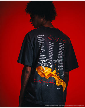 SAINT Mxxxxxx / SM-MK8-0000-C25/AS_SS T-SHIRT/AEROSMITH/BLACK